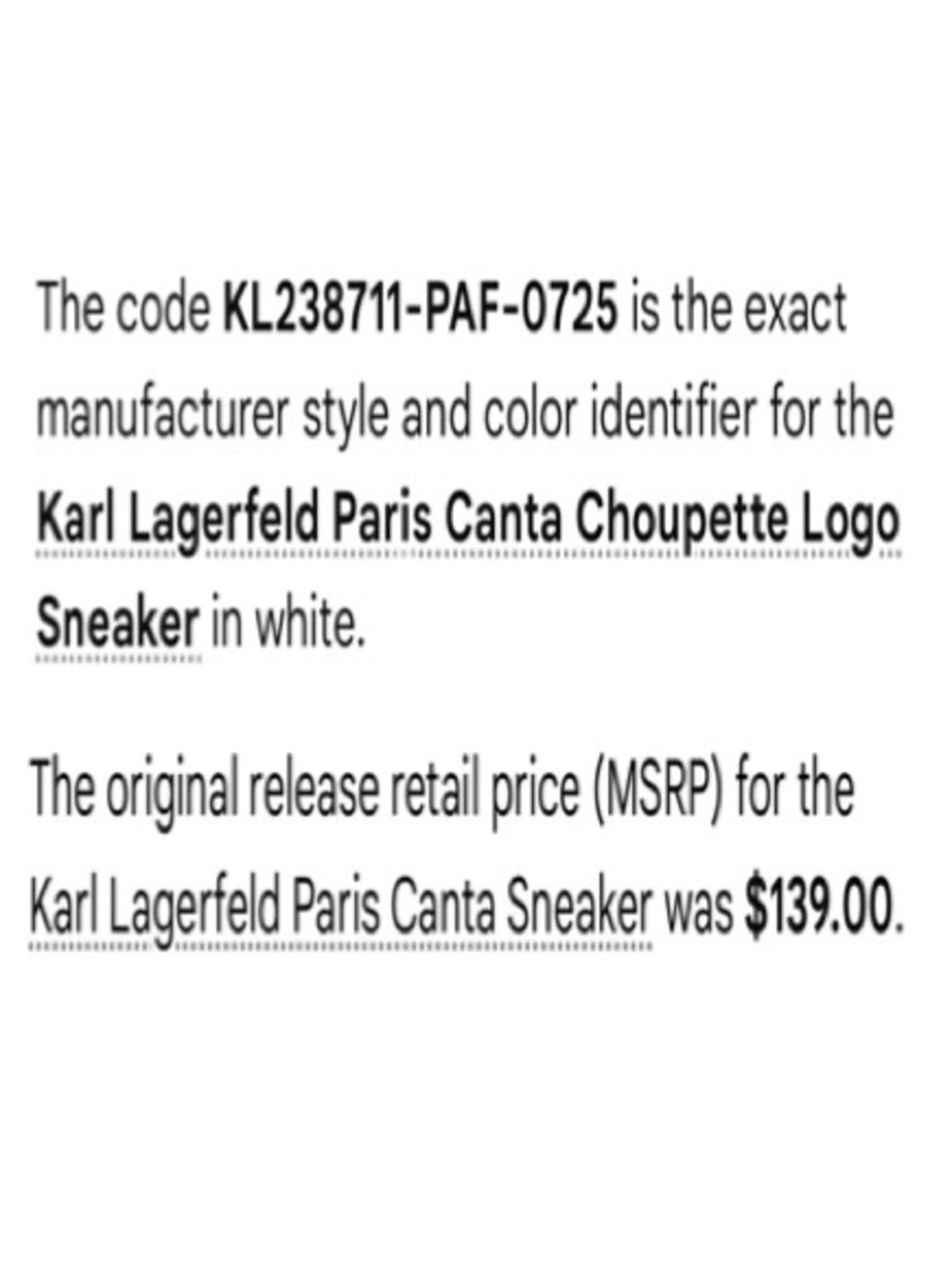 Karl Lagerfeld Paris Canta Sneaker (NWOT) - Picture 7 of 8